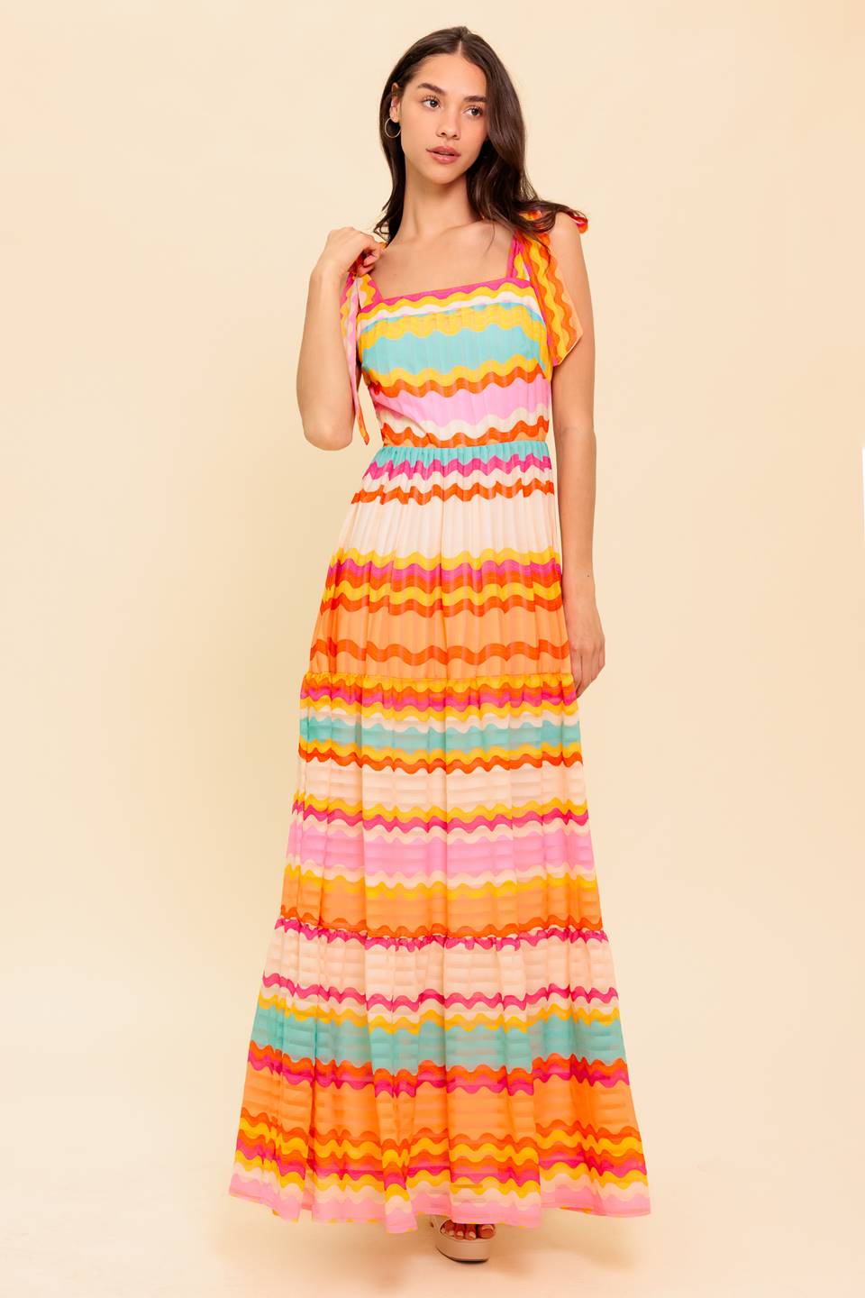 IN THE SPOTLIGHT WOVEN MAXI DRESS Flying Tomato